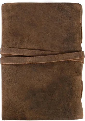 Vista 6 de Diario de dibujo de cuero, diario de viaje diario, antiguo hecho a mano vintage, cuaderno de escritura rústico, cuero de búfalo auténtico, papel