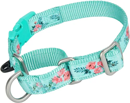 Vista 11 de Martingale - Collares para perros con hebilla a presión rápida, ajustable, patrón de flamenco, collares de entrenamiento sin tirones, para perros