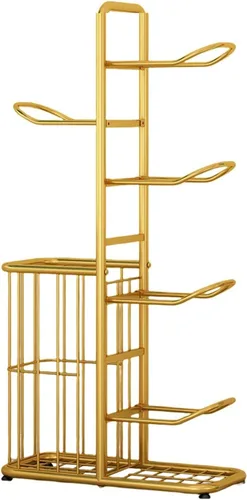 Vista 8 de Estante vertical de bolas para garaje, soporte vertical de exhibición de baloncesto para interiores y exteriores, estante de almacenamiento