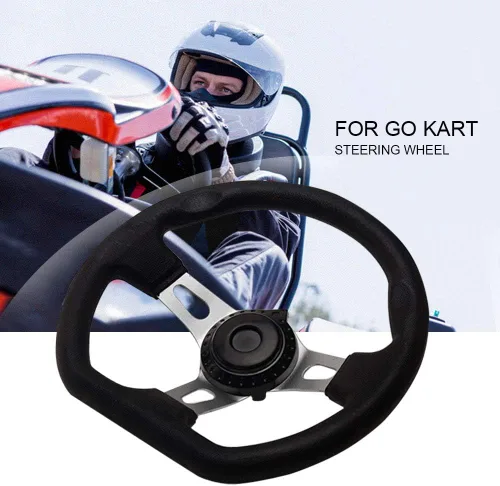 Vista 9 de Volante para Carretera de Tierra 270mm de 3 Radios para Vehículo con Espuma PU Interior para Go Kart de NINEFOX
