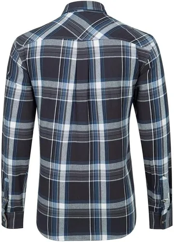 Vista 2 de Camisa casual de franela de manga larga con botones para hombre