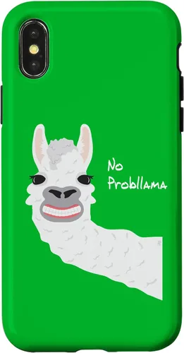 Vista 4 de iPhone 15 Funny Llama Alpaca No Prob Llama Regalo Hombres Mujeres Caso