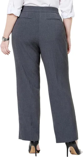 Vista 2 de Pantalones de trabajo gris jaspeado para mujer, talla 28WP, Gris