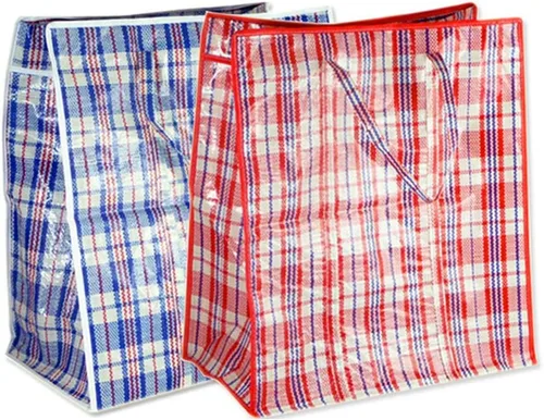 Vista 4 de 2 bolsas grandes de almacenamiento reutilizables para compras y lavandería, organización con cremallera