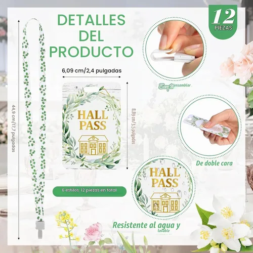 Vista 2 de Pasimy - 12 pases de eucalipto con cordones, eucalipto
