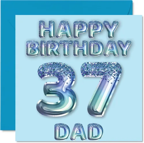 Vista 289 de Stuff4 Tarjeta de primer cumpleaños para niños, globo de fiesta con purpurina azul, tarjetas de feliz cumpleaños para niño de 1 año, nieto, hijo, 57