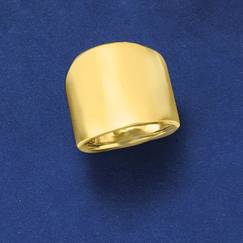 Vista 5 de Ross-Simons Italian 14kt Yellow Gold Wide Polished Ring