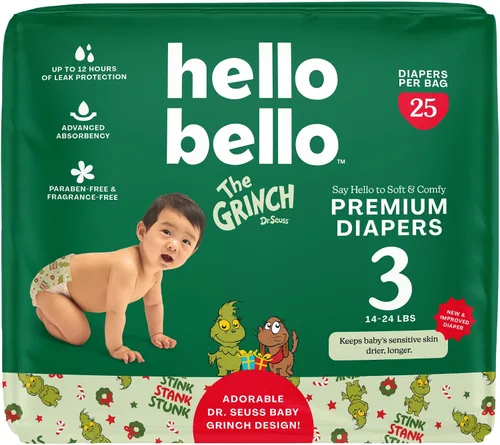 Vista 55 de Hello Bello Premium Pañales para bebé talla 1, 32 unidades de pañales desechables, extra absorbentes, hipoalergénicos con ajuste cómodo y seguro