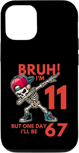 Vista 28 de Bruh I'm 11 But One-Day I'll Be 67 Retro 11th Birthday - Carcasa para iPhone 17