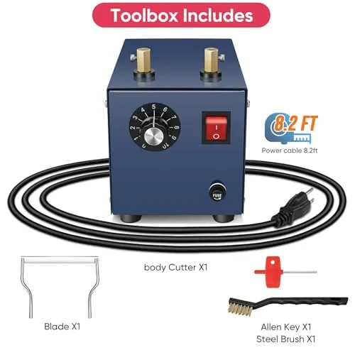 Vista 3 de Adjustable Electric Rope Cutter,Heated Tool Knife for Fabric Weaving,Benchtop Cutting Tool Set,Perfect for Webbing and Various Cutting Applications