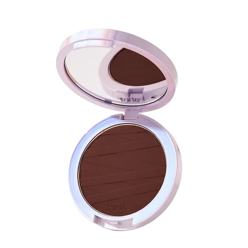Vista 42 de tarte face tape polvo compacto – Polvo impermeable de cobertura media con ácido hialurónico, hongo de nieve y péptidos para suavizar y fijar
