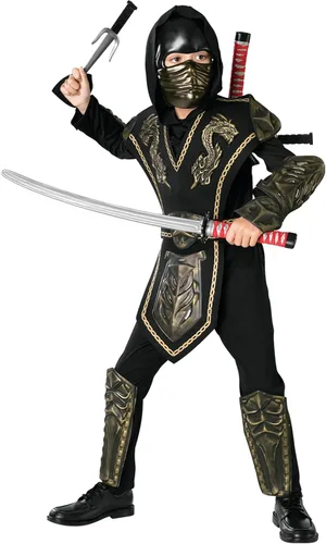 Vista 6 de Dragón Ninja Arma juego, talla única , Negro
