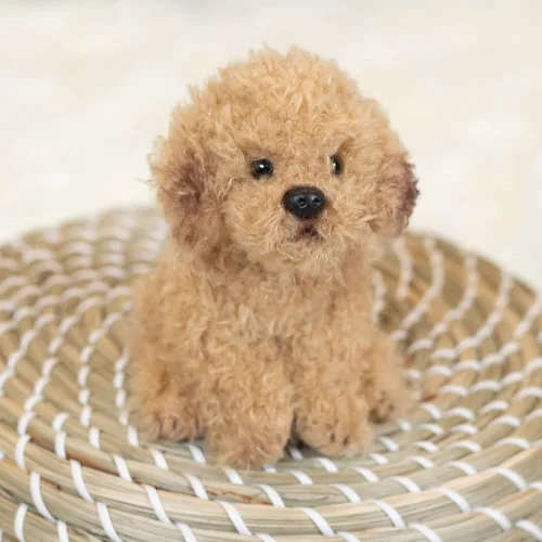 Vista 3 de DEMDACO Labradoodle - Puf de peluche para niños de 5.5 pulgadas, color marrón claro