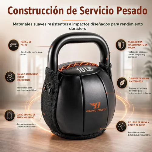 Vista 2 de Bionic Body by Kim Lyons - Pesa rusa suave con asa, peso suave para entrenamiento de fuerza, acondicionamiento, entrenamiento de núcleo y cuerpo
