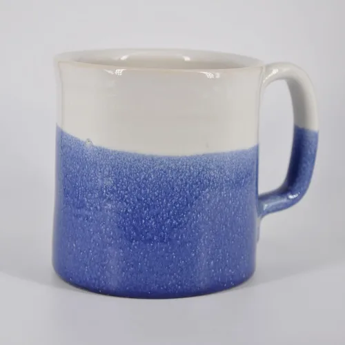 Vista 8 de Taza de café de cerámica hecha a mano - 14oz (remolino marrón)