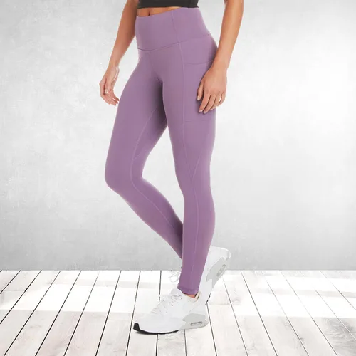 Vista 4 de Zippy - Leggings suaves de cintura alta para mujer, leggings suaves de 28 pulgadas, pantalones de yoga con bolsillos, color negro
