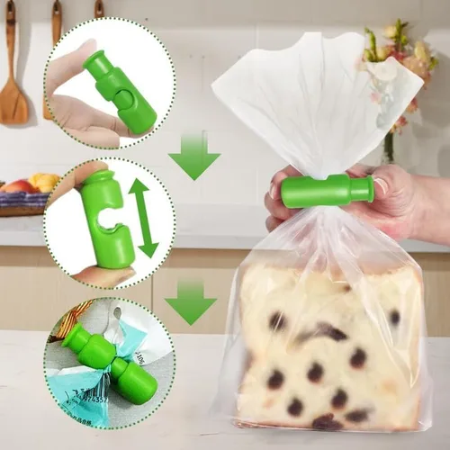 Vista 6 de Clips para Bolsas, Nuevos Clips para Bolsas de Chips y Alimentos, Clips Reutilizables para Bolsas de Comestibles, Clip de Cierre para Pan