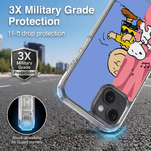 Vista 3 de Head Case Designs Funda de gel con licencia oficial de Peanuts Snoopy & Charlie Halfs and Laughs [protección de grado militar] compatible con Apple