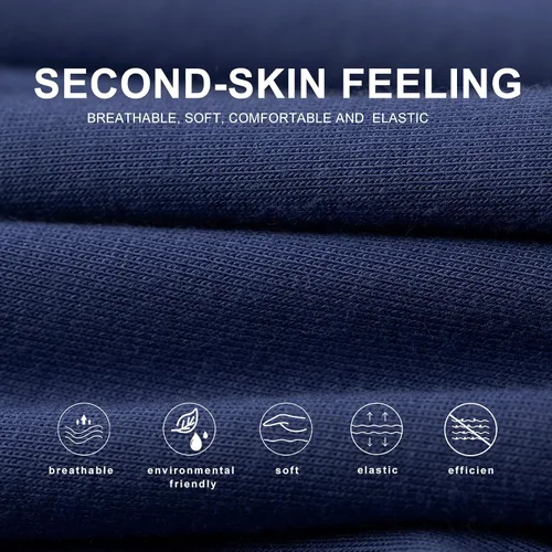 Vista 2 de BAMBOO COOL Men's Long Boxer Briefs Long Leg Performance Breathable Comfort Underwear for Men 3 or 5 or 6 Pack
