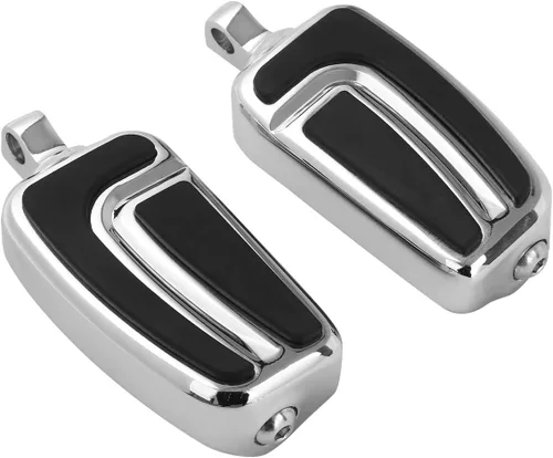 Vista 10 de TCT-MOTORPARTS Estriberas de pie para reposapiés estilo montaje macho de 0.433 in para Harley Touring Road King Glide Negro #01