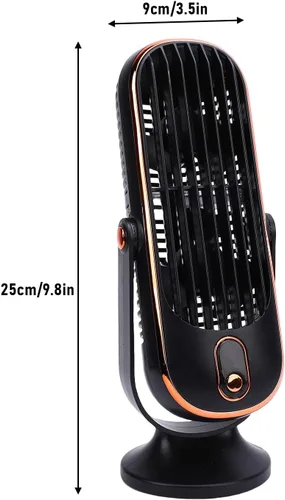 Vista 9 de Gonetre Ventilador de escritorio, ventilador de torre USB, enfriador de aire portátil, ventilador vertical, 5 velocidades, motor sin escobillas