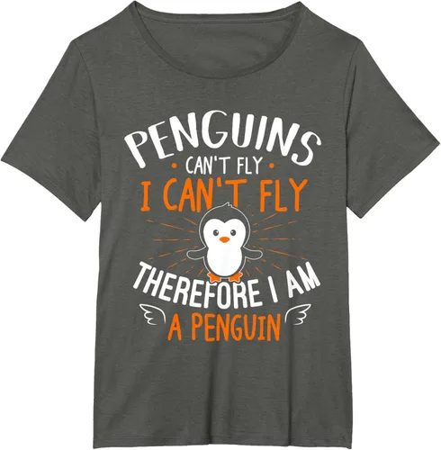 Vista 71 de Penguins Can't Fly Shirt - Camiseta de regalo para amantes de los pingüinos, Azul Azul Marino
