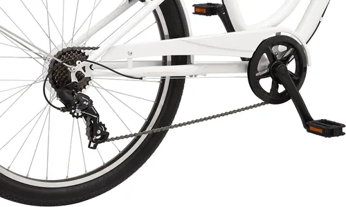 Vista 6 de Schwinn Regioneer - Bicicleta híbrida de confort para adultos, ruedas de 26 pulgadas, 7 velocidades, marco de acero, frenos lineales de aleación