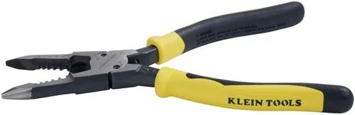 Vista 5 de Klein Tools J206-8C Alicates de punta larga multiuso con resorte, fabricados en Estados Unidos, acero forjado con mangos Journeyman de material dual
