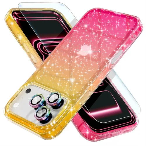 Vista 15 de Choiche, funda para iPhone 14 de mujer, brillante, protección de grado militar, 2 cubiertas de lentes de cámara Diamond, 2 protectores de vidrio