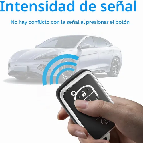 Vista 5 de Funda para llavero Flensent con llavero para Toyota Camry Avalon Corolla Highlander Prius RAV4 Venza (Negro)
