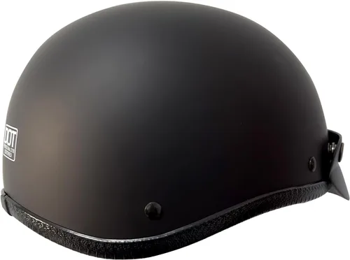 Vista 3 de Medio casco de motocicleta, casco de media cáscara, cascos estilo Shell Hawk, compacto y ligero, cara abierta, negro mate, aprobado por DOT/FMVSS 218