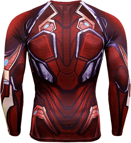 Vista 5 de DHYTOTP Camiseta deportiva elástica 3D Super Hero de secado rápido