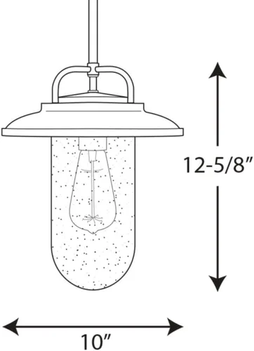 Vista 5 de Progress Lighting P550019-031 Beaufort Exterior, Negro