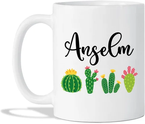 Vista 13 de Taza de café personalizada de cactus, taza de flores de cactus con nombre, taza de té de cactus, taza de cerámica con nombre personalizado, regalos