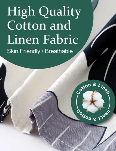 Vista 4 de Delantales grandes de talla grande para mujer con bolsillos de algodón y lino para hornear cocina
