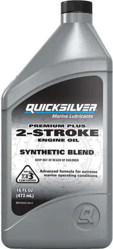 Vista 9 de Quicksilver Premium Plus - Aceite de motor marino de mezcla sintética de 2 tiempos, 2.5 galones