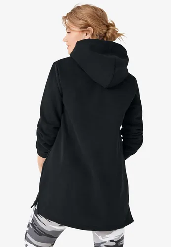 Vista 3 de Ellos Sudadera tipo túnica con capucha de talla grande para mujer
