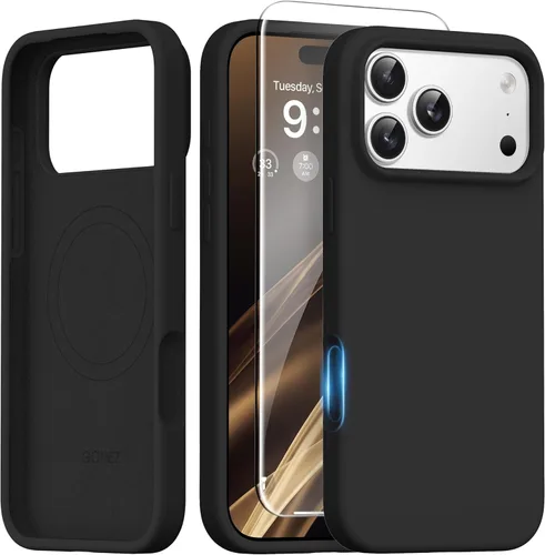 Vista 174 de GONEZ Funda magnética para iPhone 14, compatible con Magsafe, con protector de pantalla + protector de cámara, forro de microfibra antiarañazos