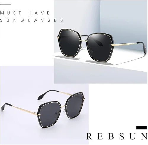 Vista 3 de Gafas de sol polarizadas de gran tamaño para mujer lentes de sol grandes con marco grande protección UV