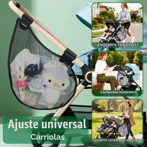 Vista 5 de Red de carga lateral para cochecito: accesorio universal para carrito