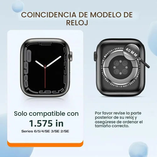 Vista 2 de [Paquete de 2] Funda protectora para Apple Watch SE3/SE2/SE/Series 6/5/4 de Negro+Negro
