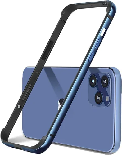 Vista 10 de Funda rígida delgada con marco de aluminio para iPhone 13 Pro, armadura de marco de metal con protección interior suave, protección de borde elevado