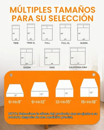 Vista 6 de Protector de colchón individual impermeable para bolsillo profundo de 6-9 pulgadas 39"x 75", funda con cierre hermético a prueba de orina