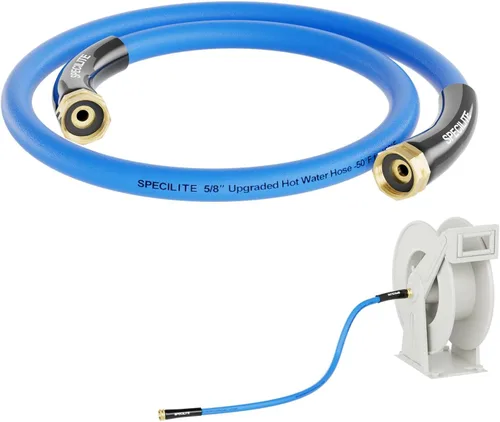 Vista 23 de SPECILITE Manguera de agua de jardín caliente/fría de 5 pies x 1 pulgada, -50 ℉ a 190 ℉, resistente, flexible, explosión de 605 psi, ligera, tubo