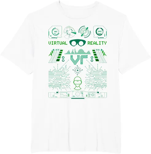 Vista 8 de Camiseta de realidad virtual VR Retro Gamers, Negro, S
