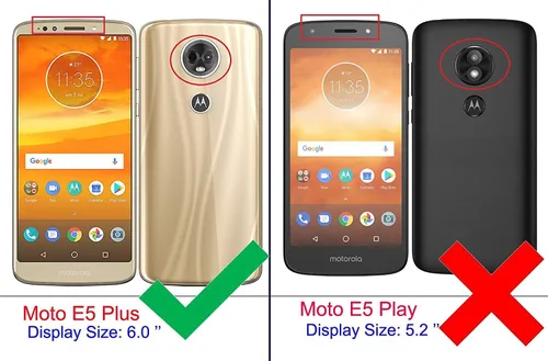 Vista 5 de Funda para Moto E5 Plus, Moto E5 Supra con protector de pantalla, delgada antiarañazos, linda funda protectora contra caídas para Motorola E Plus