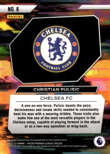 Vista 2 de 2022-23 PANINI PRIZM PREMEIR LEAGUE INSTANT IMPACT #8 CHRISTIAN PULISIC CHELSEA FC SOCCER OFFICIAL TRADING CARD OF THE PRO