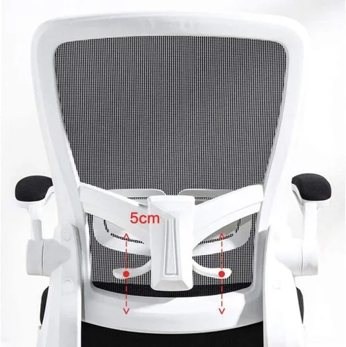 Vista 5 de Silla de oficina ejecutiva ergonómica con respaldo medio y reposabrazos acolchados, altura ajustable del asiento