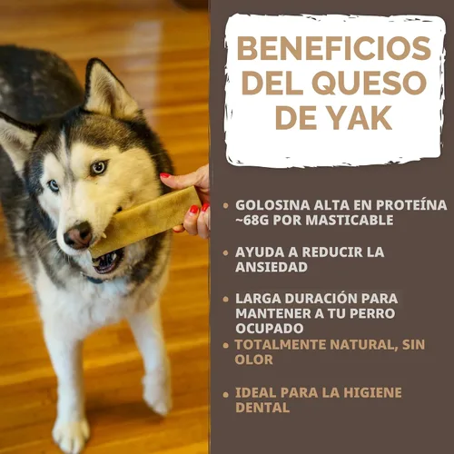Vista 2 de Mighty Paw Golosinas masticables de queso Yak para perros Golosinas para mascotas 100% naturales de larga duración. Sin olor y excelentes
