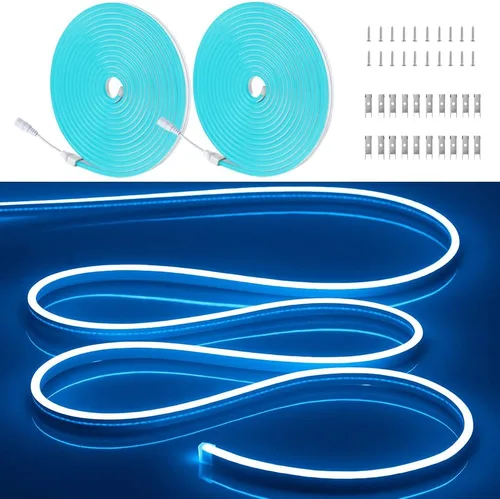 Vista 13 de Tiras de Luces LED de Neón Blancas de 12V - 16.4 Pies Flexibles Impermeables Cortables, Luces de Cuerda de Neón de Silicona Flexible para Cocina